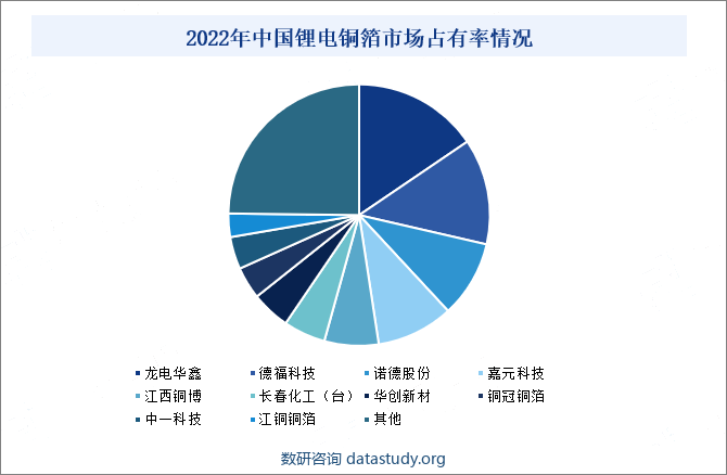 2022年中国锂电铜箔市场占有率情况