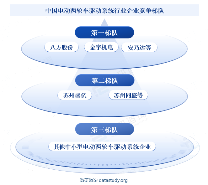 中国电动两轮车驱动系统行业企业竞争梯队