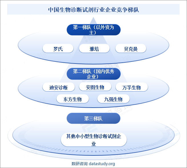 中国生物诊断试剂行业企业竞争梯队