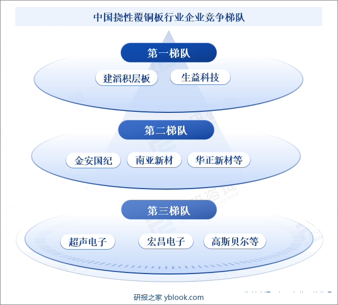 中国挠性覆铜板行业企业竞争梯队