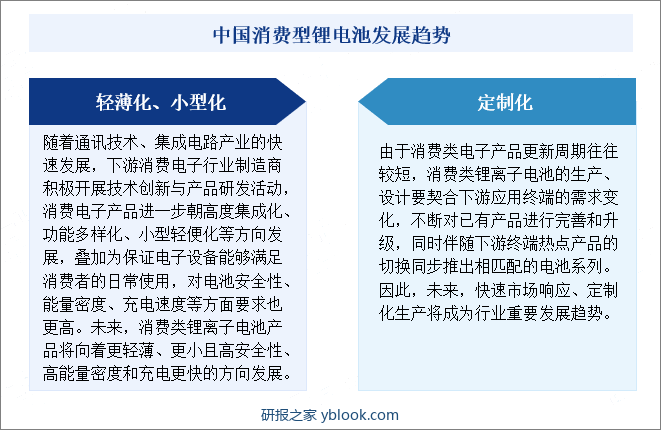 中国消费型锂电池发展趋势