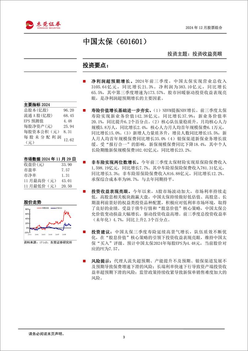 《2024年12月份股票组合-241202-东莞证券-16页》 - 第3页预览图