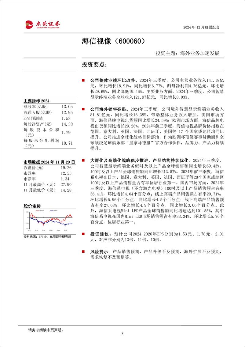 《2024年12月份股票组合-241202-东莞证券-16页》 - 第7页预览图