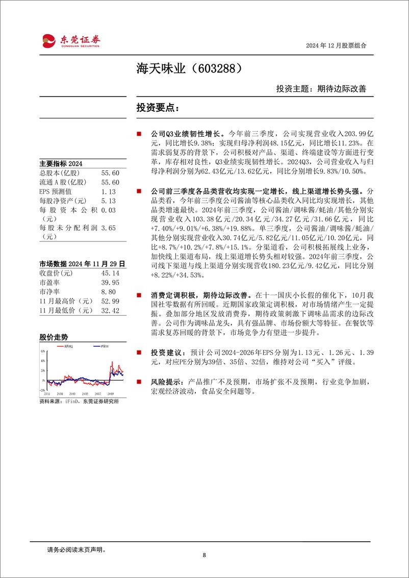 《2024年12月份股票组合-241202-东莞证券-16页》 - 第8页预览图