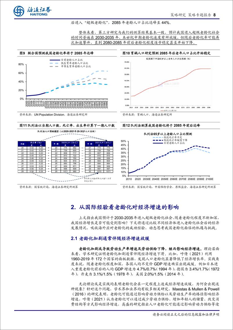 《海通证券-策略专题报告_他山之石_老龄化背景下经济与产业发展经验》 - 第8页预览图