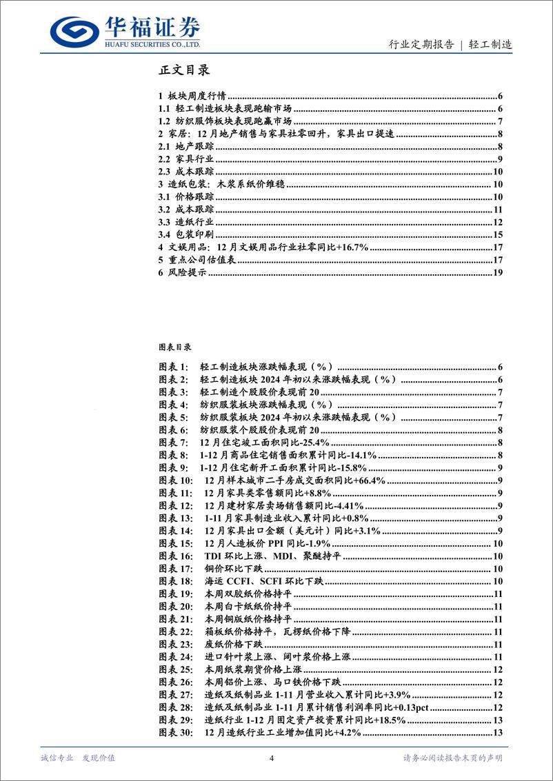 《轻工制造行业定期报告：出口12月部分品类景气延续，内需看好国补催化-250126-华福证券-21页》 - 第4页预览图