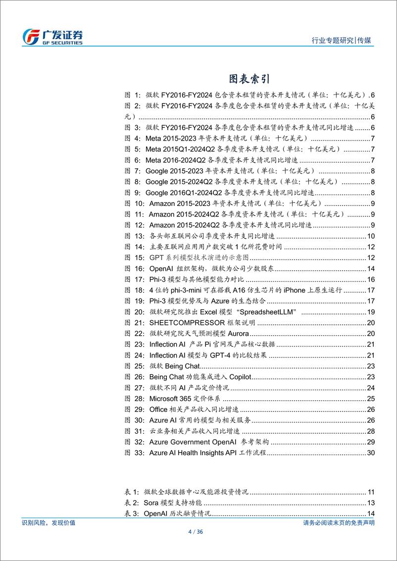 《传媒行业-微软AI业务概览：以Azure为核心构建生态，围绕企业端推动业务落地-240806-广发证券-36页》 - 第4页预览图