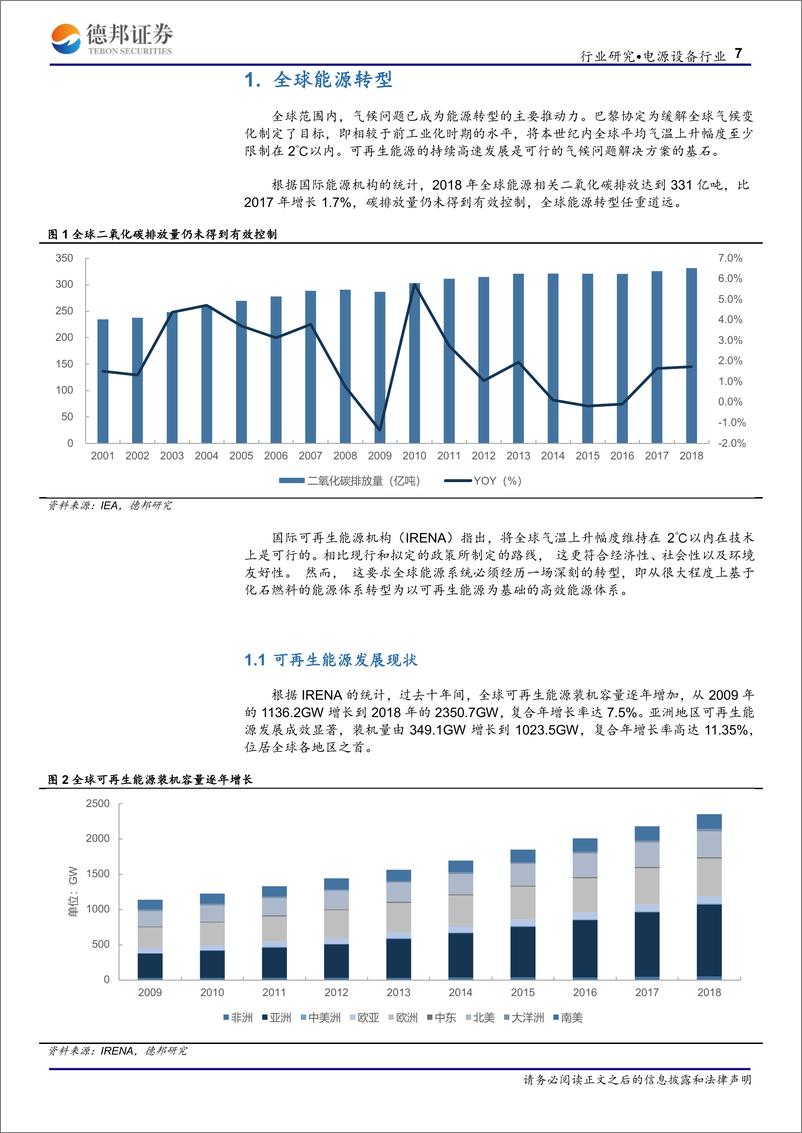 《电源设备行业新能源深度报告之风电光伏：全球能源转型，平价渐行渐近-20190624-德邦证券-51页》 - 第8页预览图