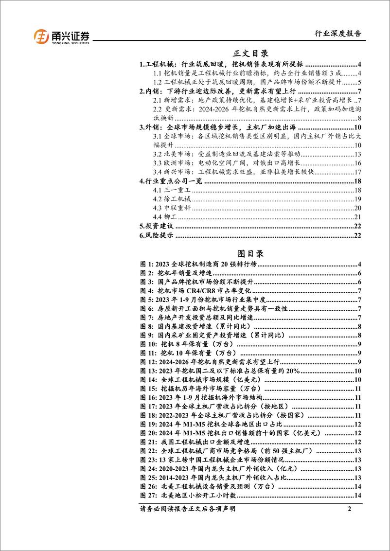 《工程机械系列报告_行业筑底回暖_国产挖机龙头走向全球》 - 第2页预览图