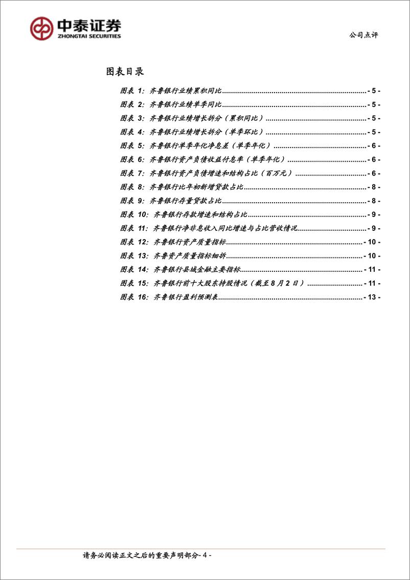 《齐鲁银行(601665)详解齐鲁银行2024年半年报：业绩稳健；稳步扩表；资产质量优化-240824-中泰证券-15页》 - 第4页预览图