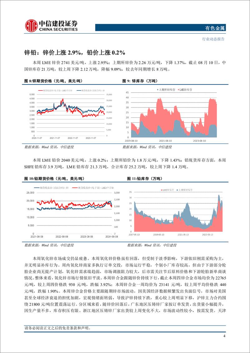 《有色金属行业：宏观情绪改善，有色集体反攻-240811-中信建投-11页》 - 第6页预览图