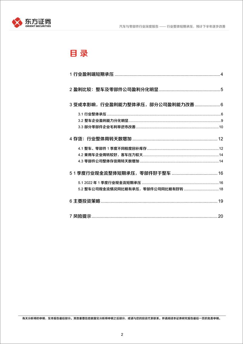 《汽车与零部件行业1季度经营分析及投资策略：行业整体短期承压，预计下半年逐步改善-20220618-东方证券-24页》 - 第3页预览图