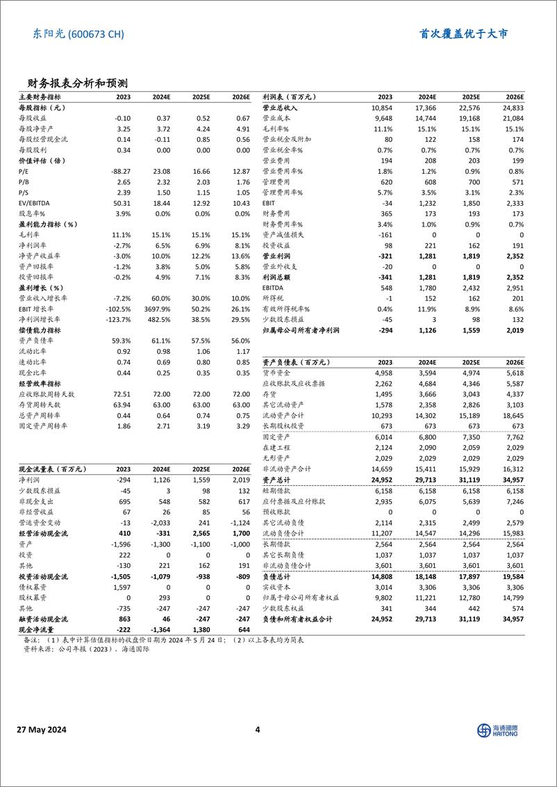 《东阳光(600673)首次覆盖：国内电子元器件、高端铝箔和能源材料领先企业-240527-海通国际-13页》 - 第4页预览图