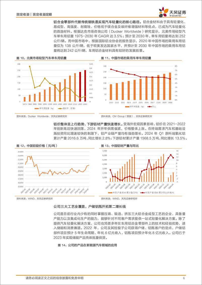 《转债新券上市分析：升24转债，精密铝合金零件加工领先企业-240710-天风证券-10页》 - 第6页预览图