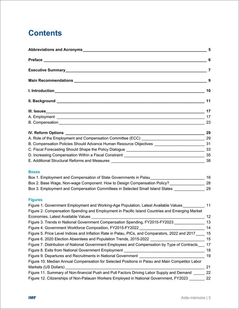 《IMF-帕劳共和国：管理政府就业和补偿的技术援助报告（英）-2024-39页》 - 第3页预览图