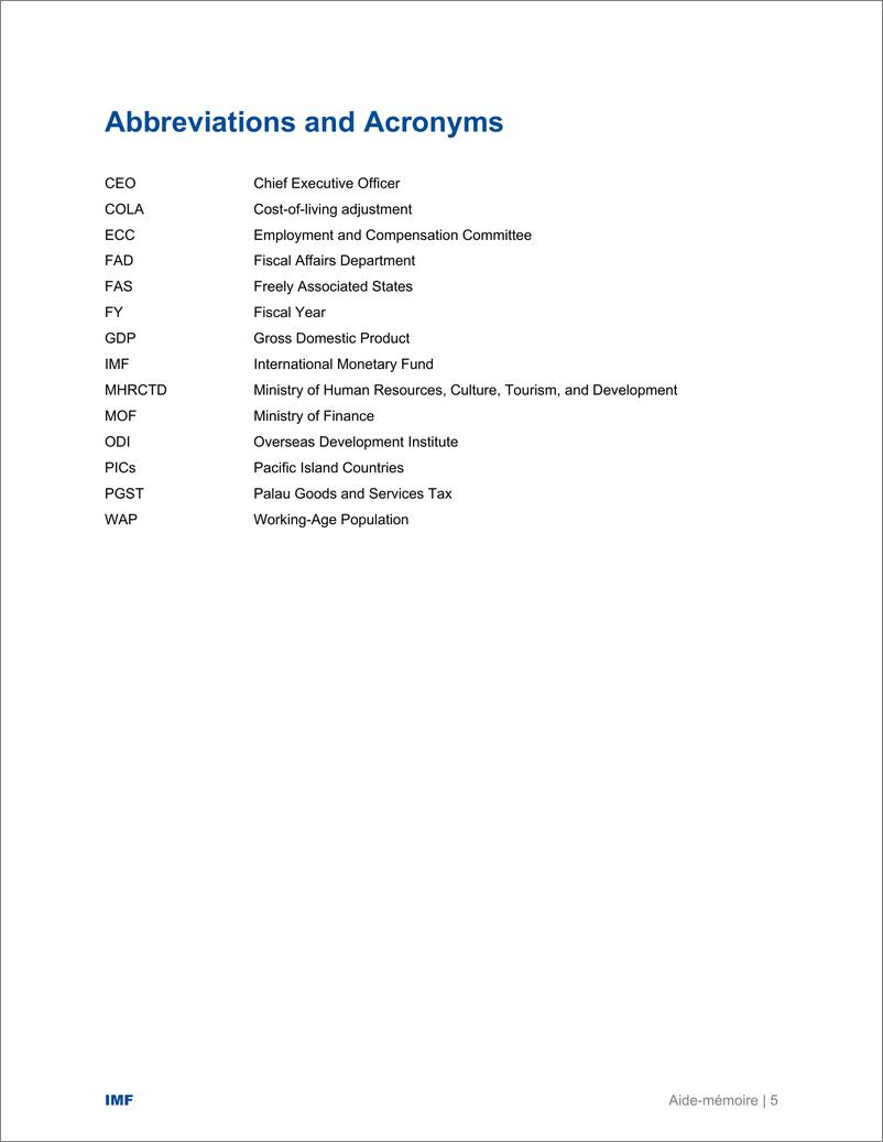 《IMF-帕劳共和国：管理政府就业和补偿的技术援助报告（英）-2024-39页》 - 第5页预览图