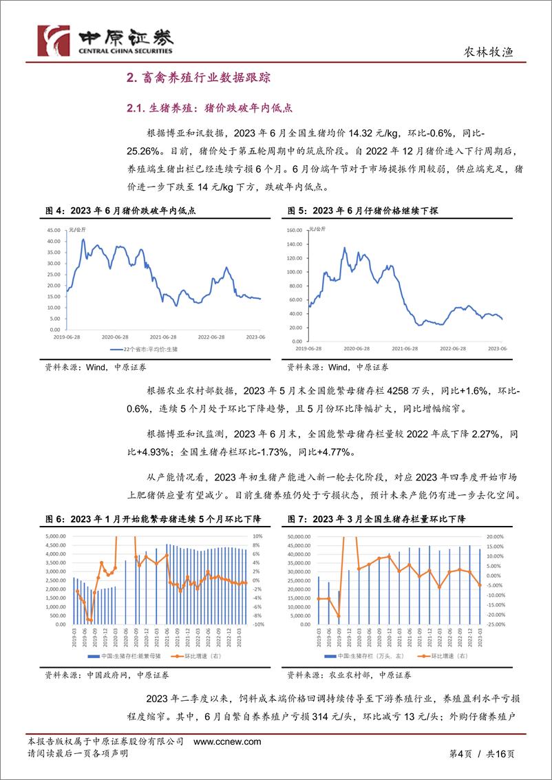 《农林牧渔行业月报：猪价持续下行，618宠物消费亮眼-20230714-中原证券-16页》 - 第5页预览图