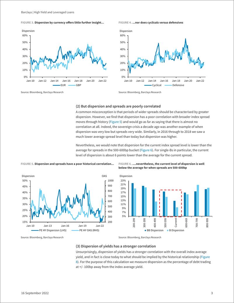 《High Yield and Leveraged Loans Dispersion and spreads – it’s complicated》 - 第4页预览图