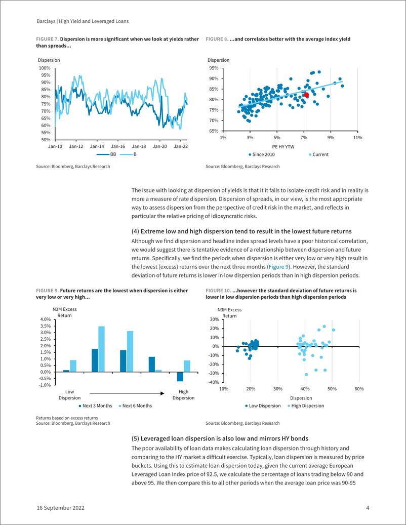 《High Yield and Leveraged Loans Dispersion and spreads – it’s complicated》 - 第5页预览图