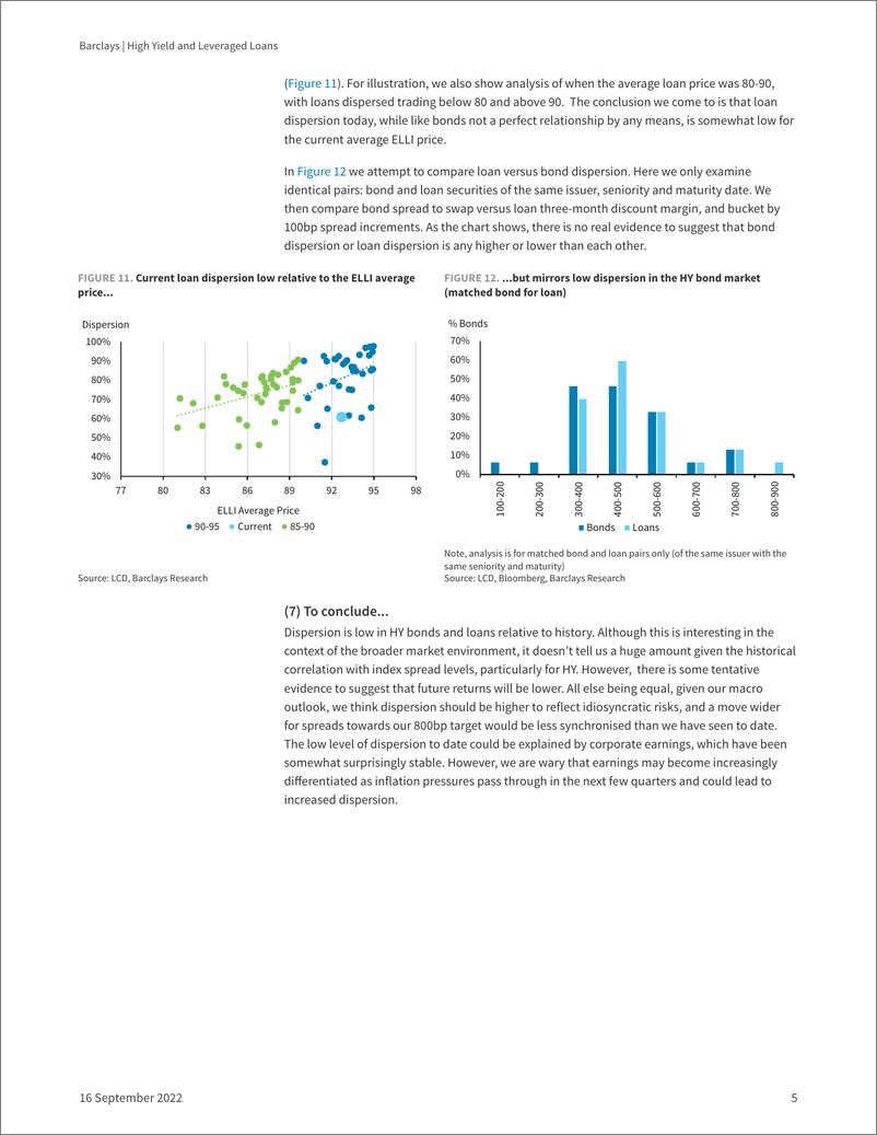 《High Yield and Leveraged Loans Dispersion and spreads – it’s complicated》 - 第6页预览图