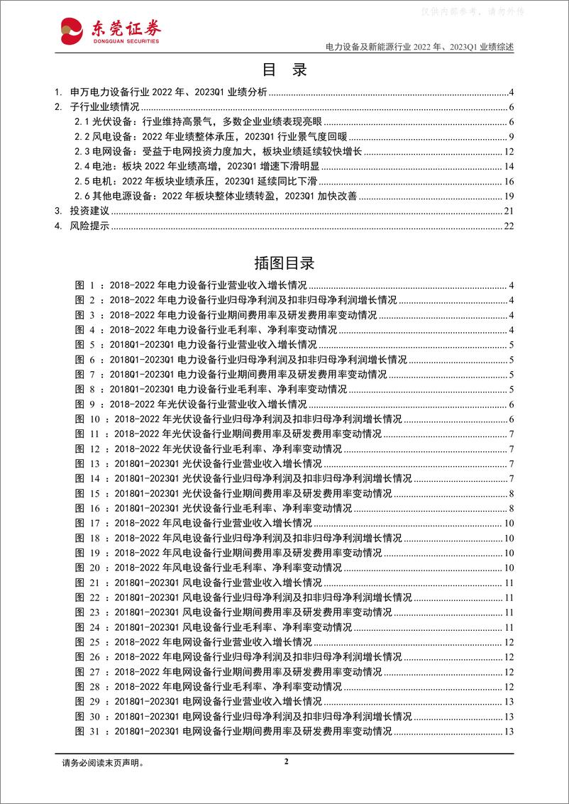 《东莞证券-电力设备及新能源行业2022年、2023Q1业绩综述：板块整体业绩高增，风电行业景气度回升-230512》 - 第2页预览图