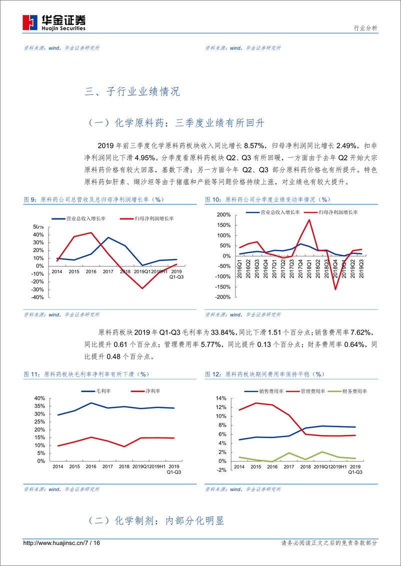 《医药行业2019三季报总结：三季度业绩增速改善明显，细分龙头高景气依旧-20191106-华金证券-16页》 - 第8页预览图