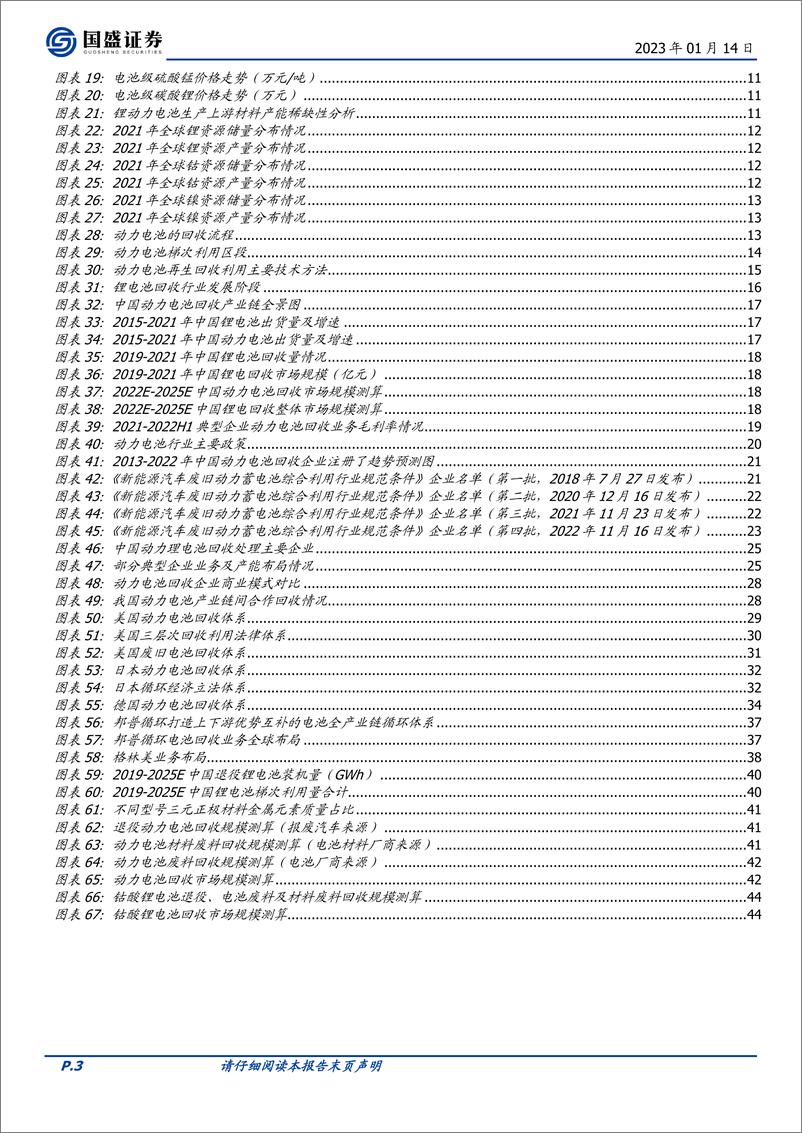 《环保行业深度：动力电池需求高增，锂电回收前景广阔-20230114-国盛证券-47页》 - 第4页预览图