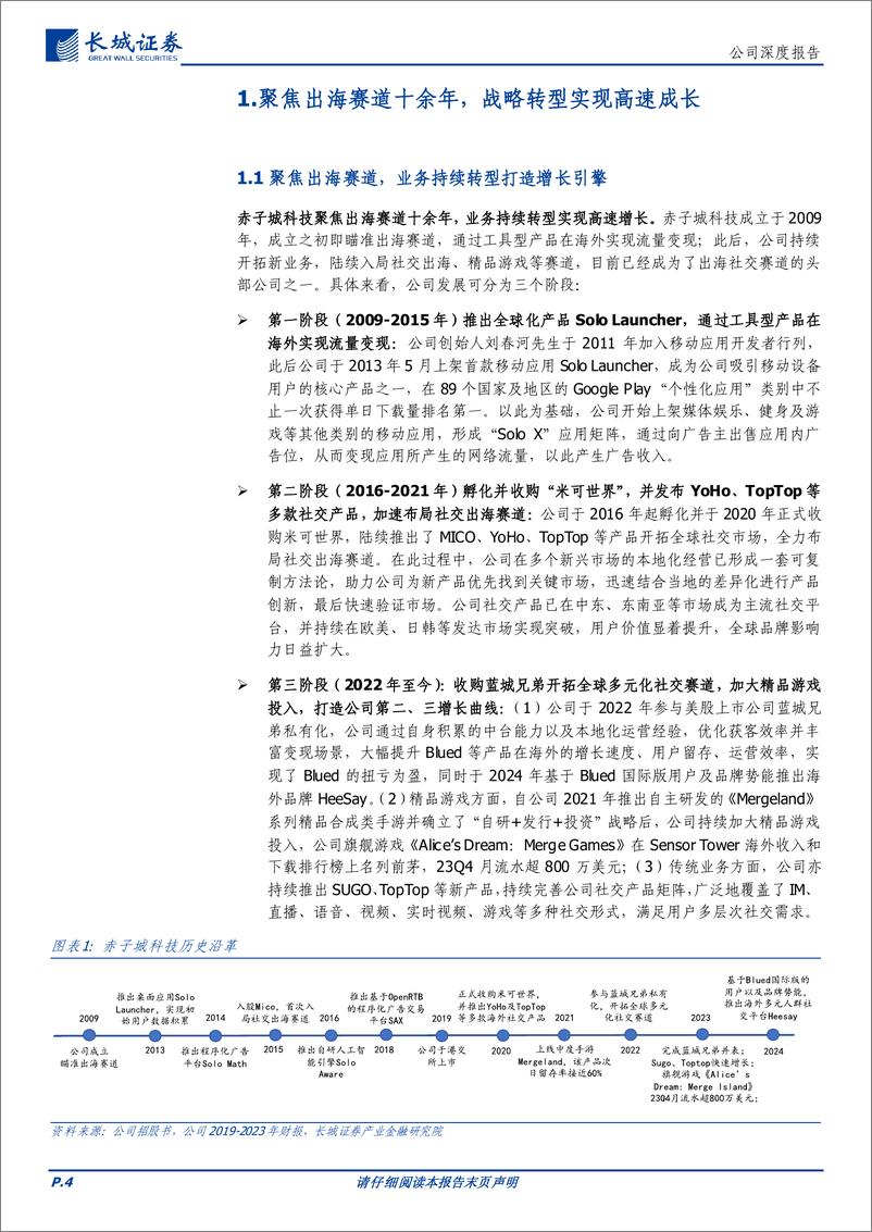 《赤子城科技(09911.HK)社交出海赛道领跑者，多元产品矩阵抢占中东市场-240625-长城证券-28页》 - 第4页预览图