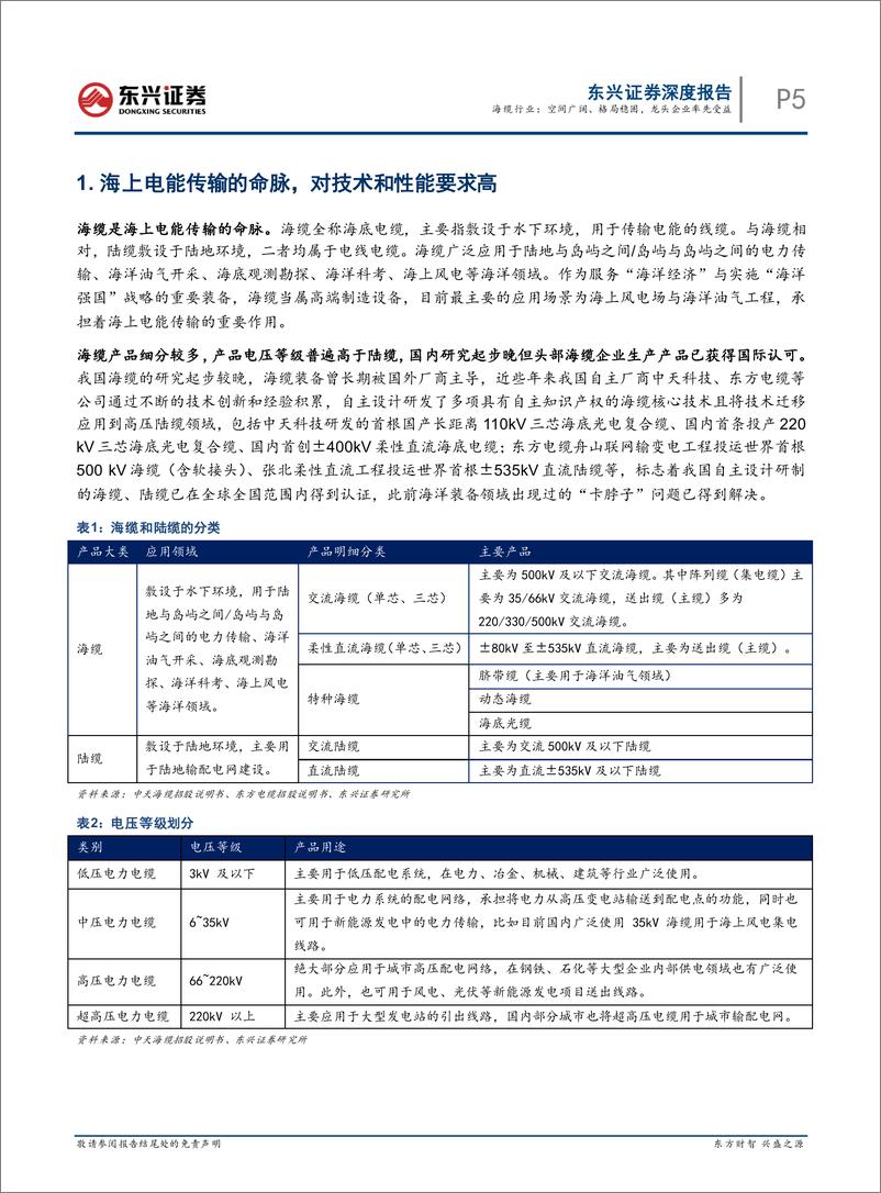 《海上风电研究系列之海缆行业：空间广阔、格局稳固，龙头企业率先受益-20220714-东兴证券-29页》 - 第6页预览图