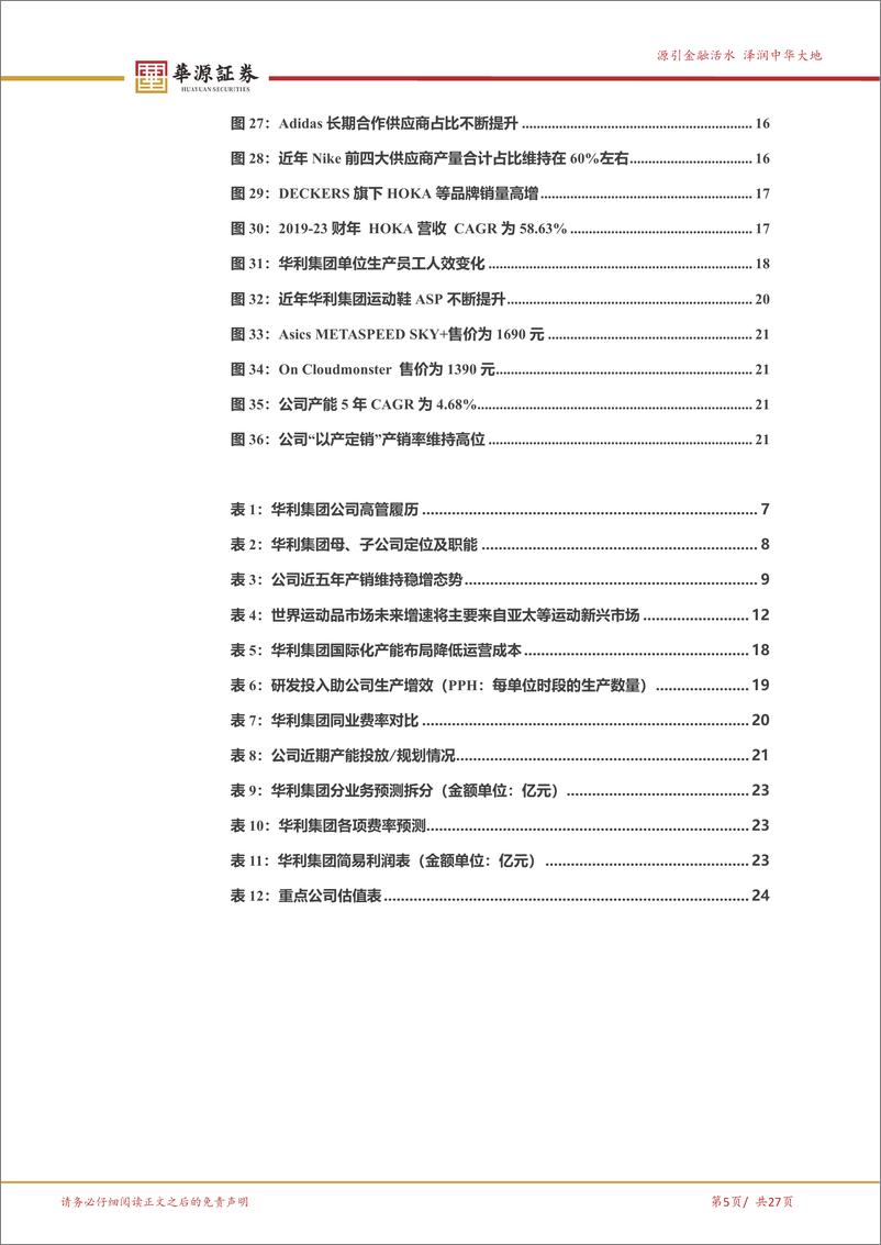 《华利集团(300979)深耕运动鞋履代工筑高壁垒，订单产能双增利润可期-240612-华源证券-27页》 - 第5页预览图