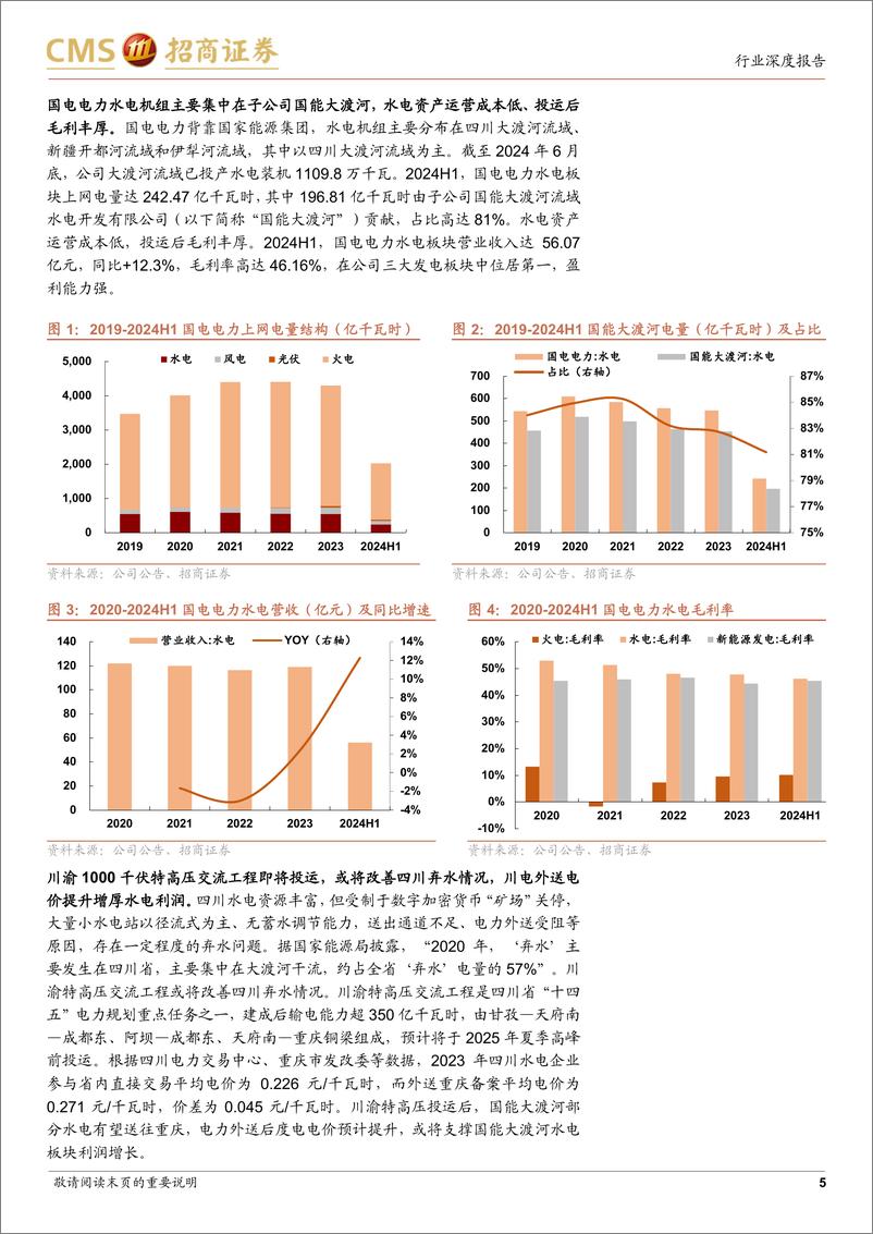 《水电行业专题研究：国能大渡河增长潜力测算，外送通道畅通在即，装机增长%2b联合调度带来高成长性-241125-招商证券-18页》 - 第5页预览图