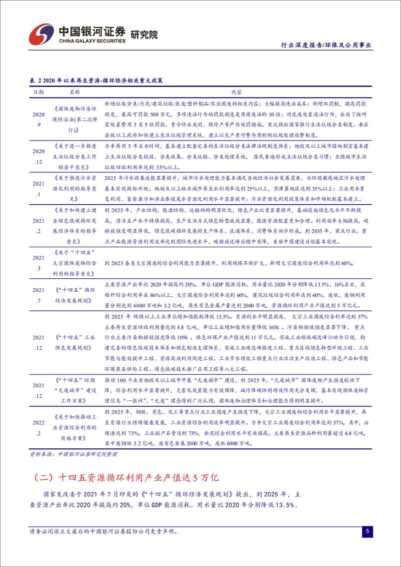 《环保公用行业：聚焦新能源，精选再生资源优质赛道-20220606-银河证券-40页》 - 第7页预览图