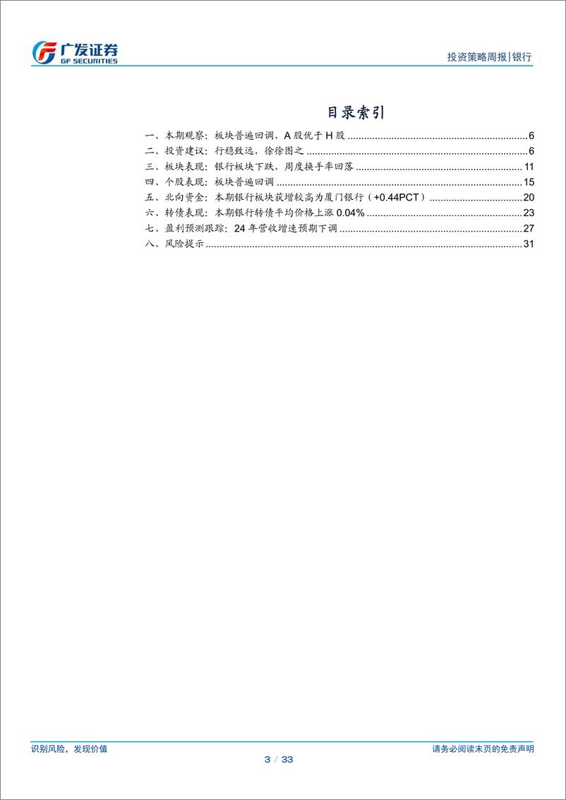 《银行业投资观察：行稳致远，徐徐图之-240617-广发证券-33页》 - 第3页预览图