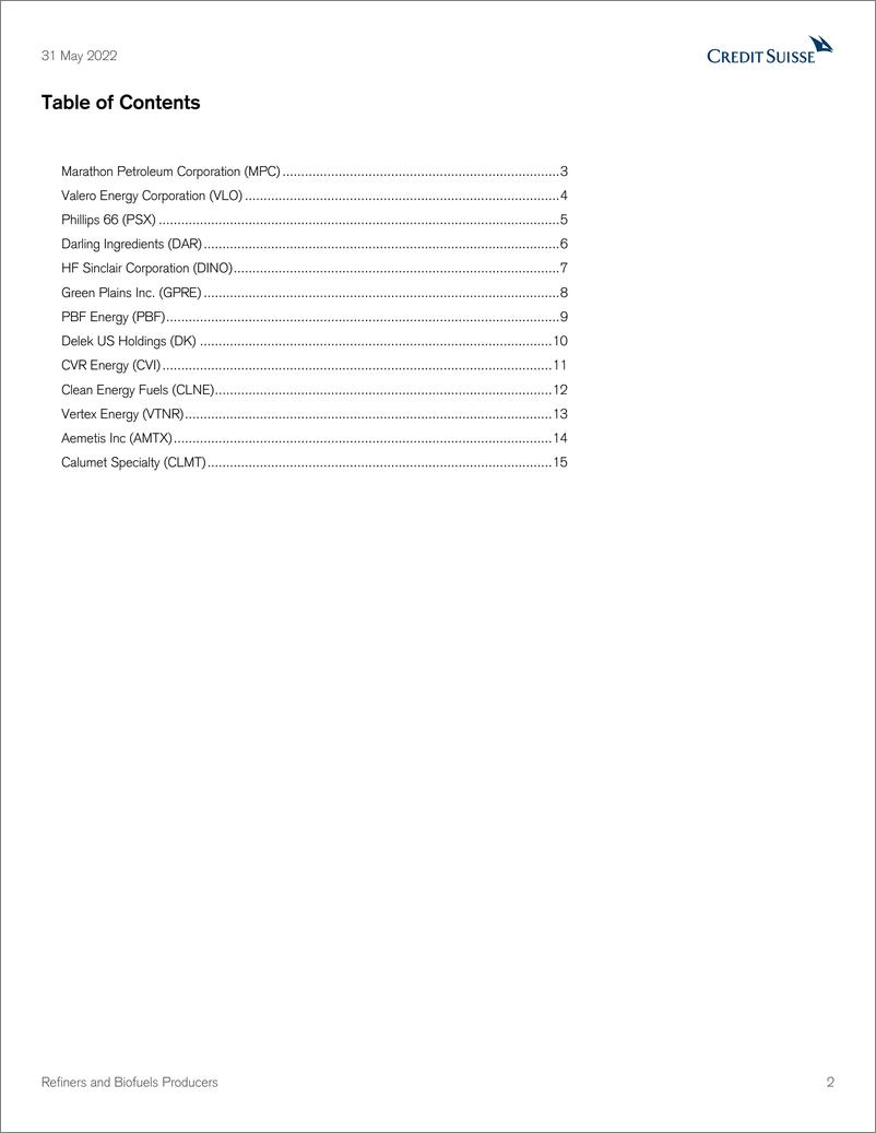 《瑞信-美股能源行业-炼油商和生物燃料生产商看法调查：多头vs空头-2022.5.31-27页》 - 第3页预览图