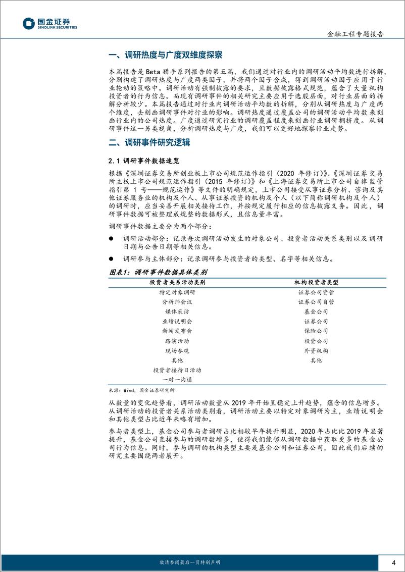 《Beta猎手系列之五：基于机构调研热度和广度视角的行业配置策略-20230729-国金证券-18页》 - 第5页预览图