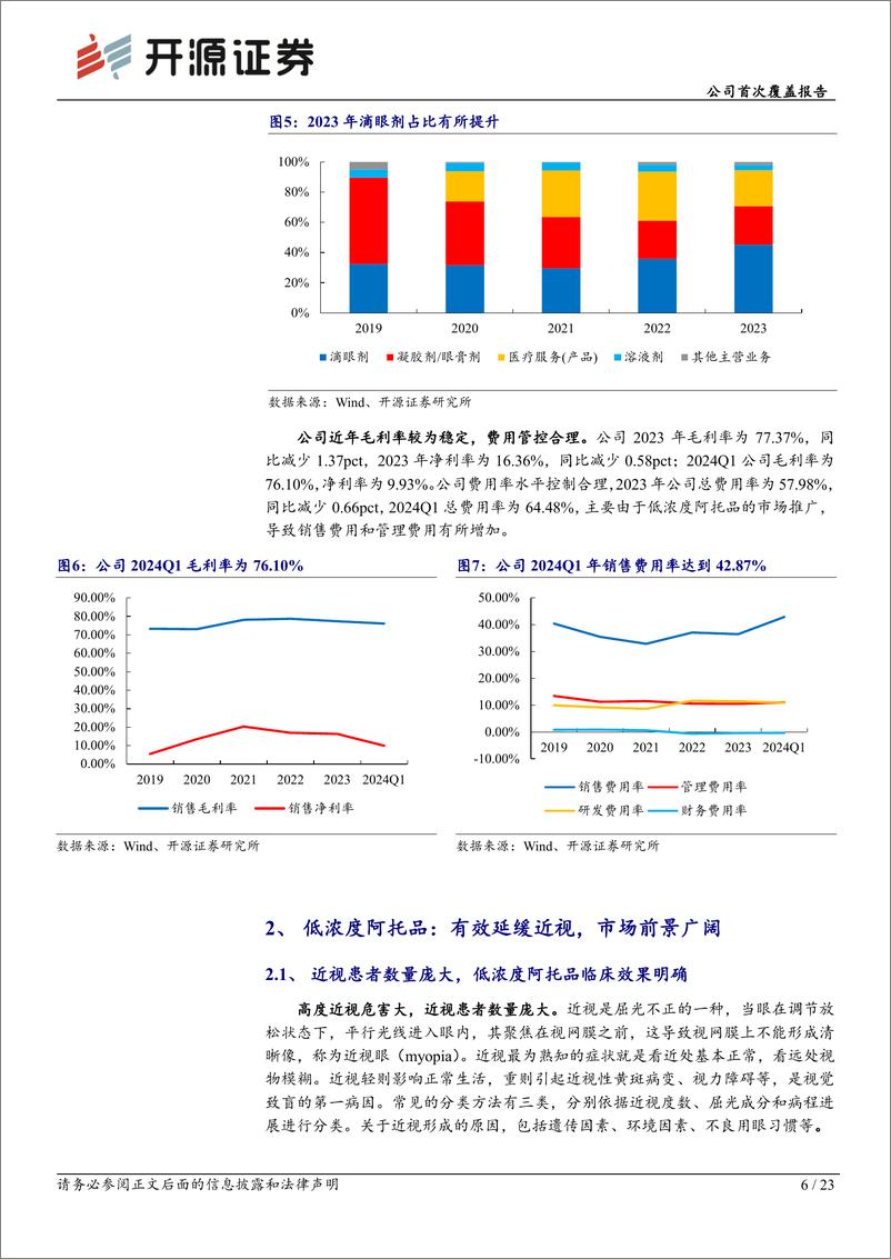 《兴齐眼药(300573)公司首次覆盖报告：眼科药物领导者，低浓度阿托品放量可期-240812-开源证券-23页》 - 第6页预览图