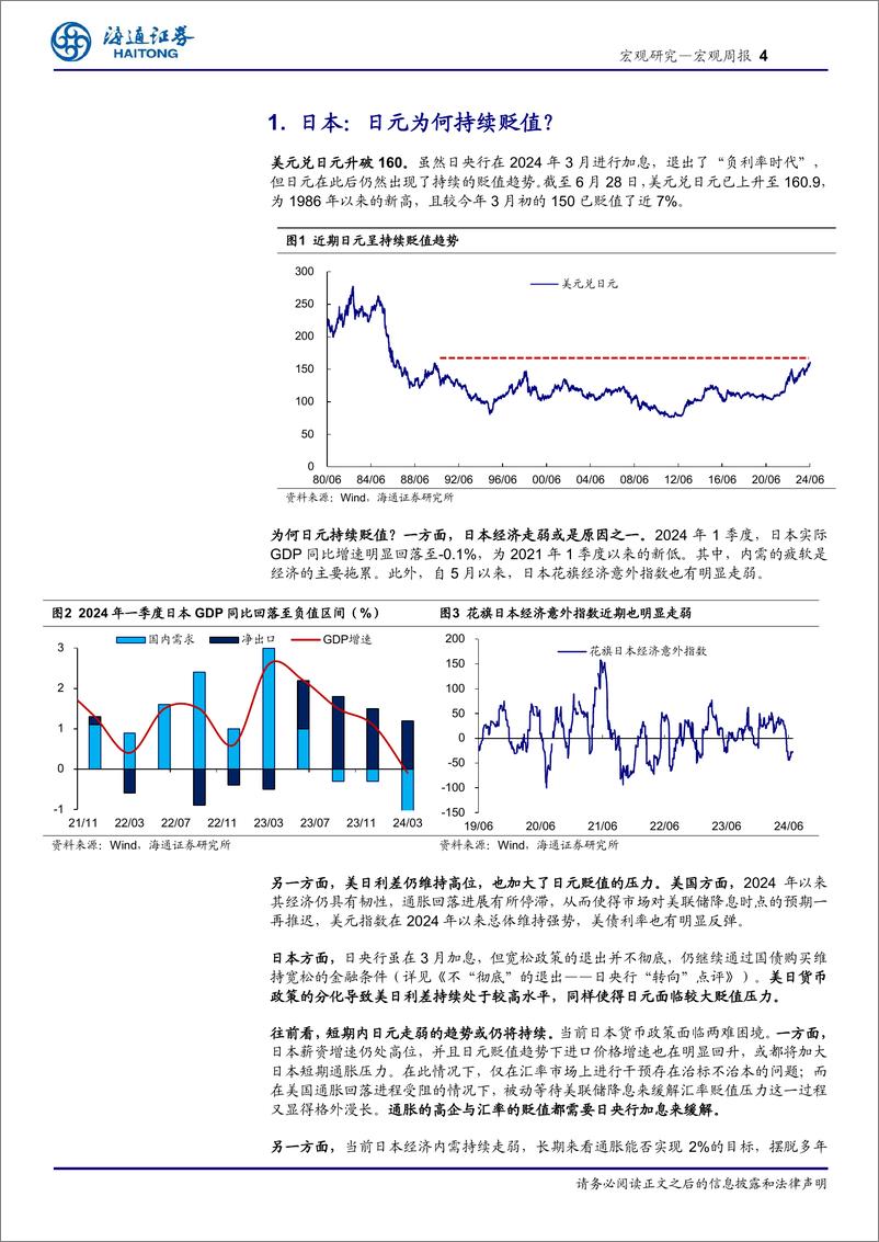 《海外经济政策跟踪：日元为何持续贬值？-240630-海通证券-11页》 - 第4页预览图