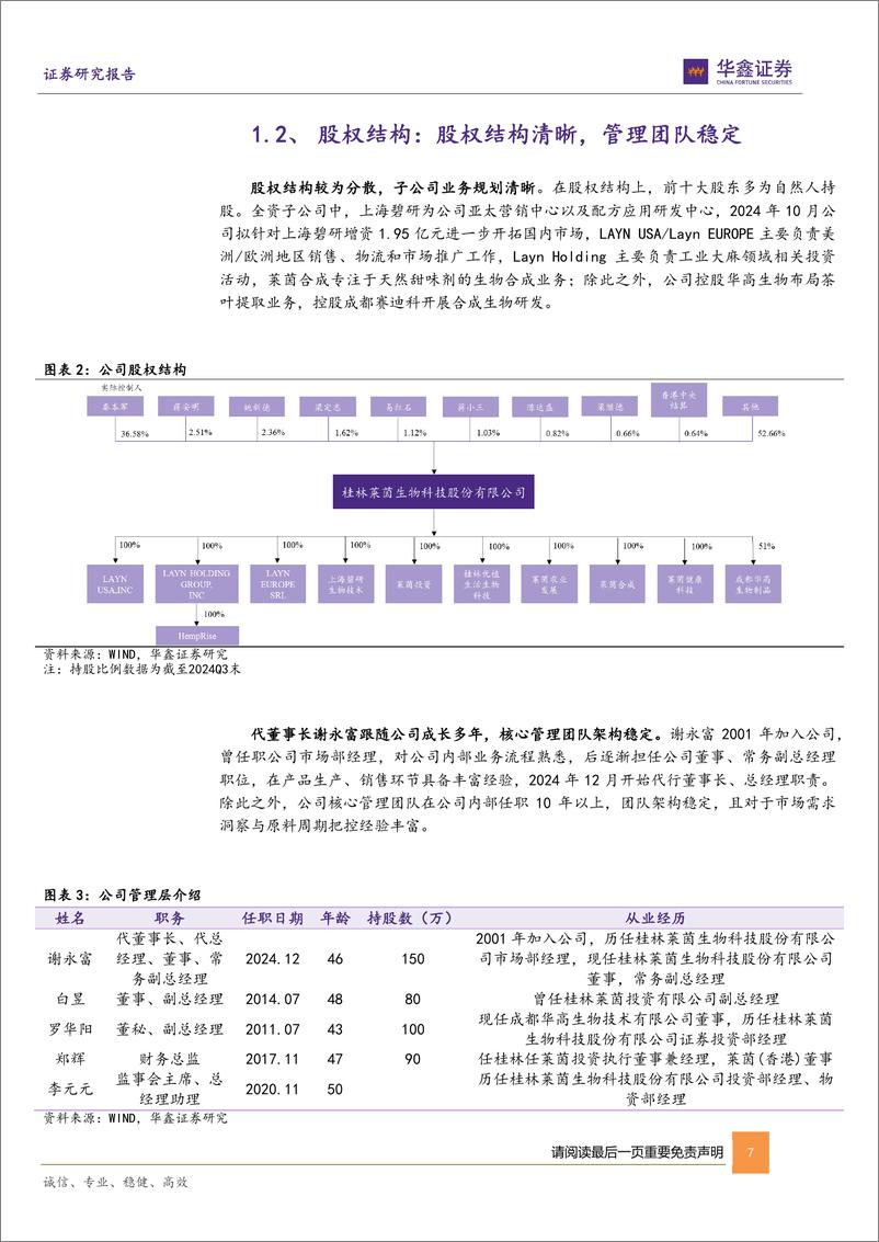 《莱茵生物(002166)公司深度报告：天然甜味剂龙头，合成生物再拓空间-241213-华鑫证券-38页》 - 第7页预览图