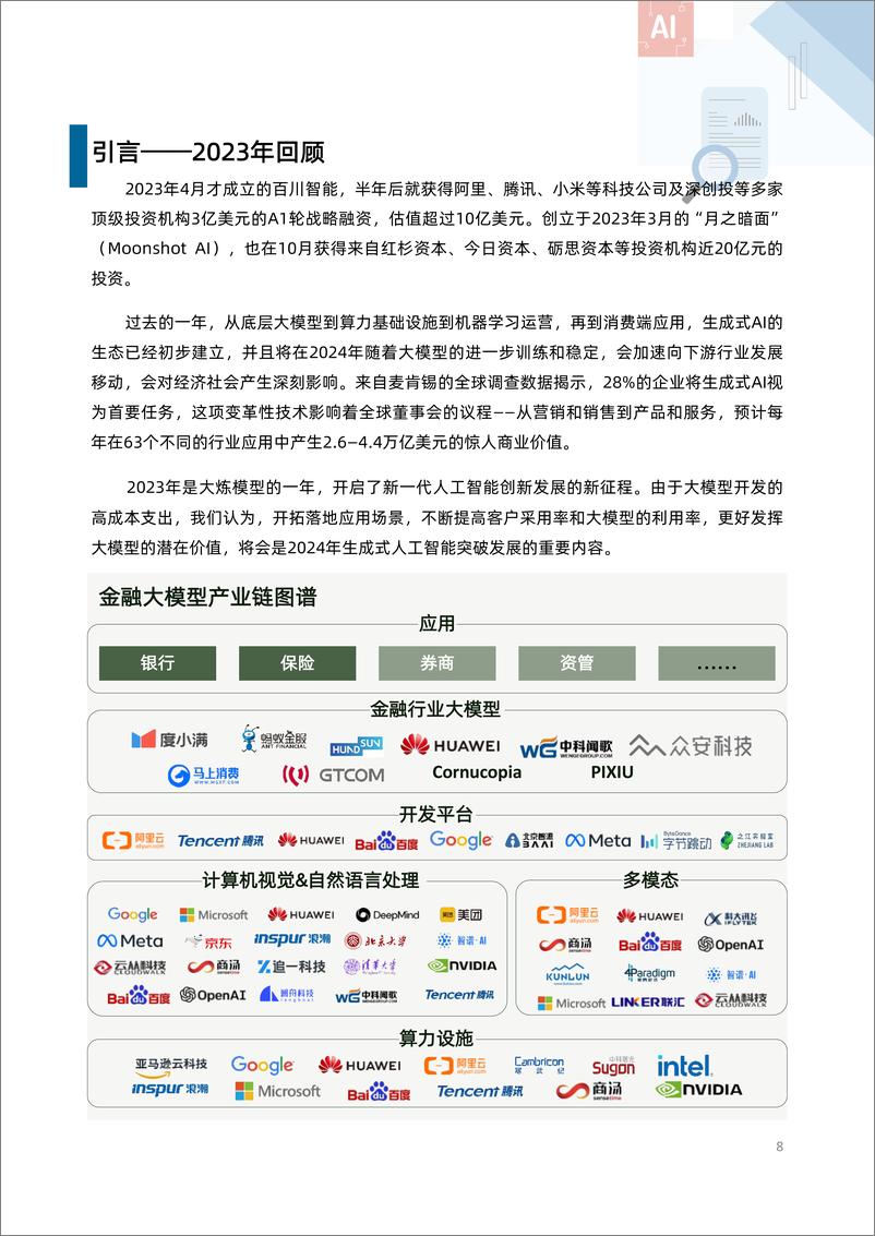 《2024年金融业生成式人工智能应用研究报告》 - 第8页预览图