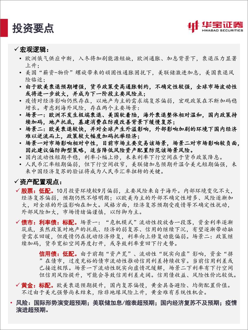 《2022年10月资产配置报告：警惕外部风险-20221009-华宝证券-42页》 - 第3页预览图