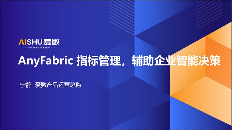 《2024年AnyFabric指标管理_辅助企业智能决策》 - 第1页预览图