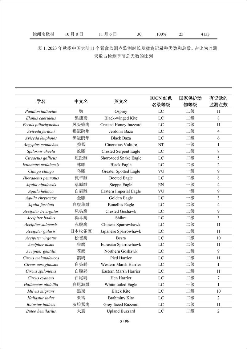 《2023年中国大陆迁徙猛禽监测网》 - 第5页预览图