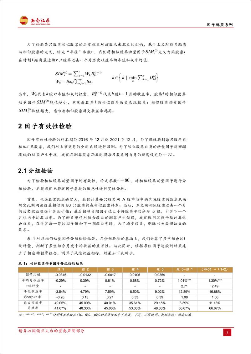 《金融工程专题报告：基于相似股票历史收益的选股因子研究-20220512-西南证券-21页》 - 第6页预览图