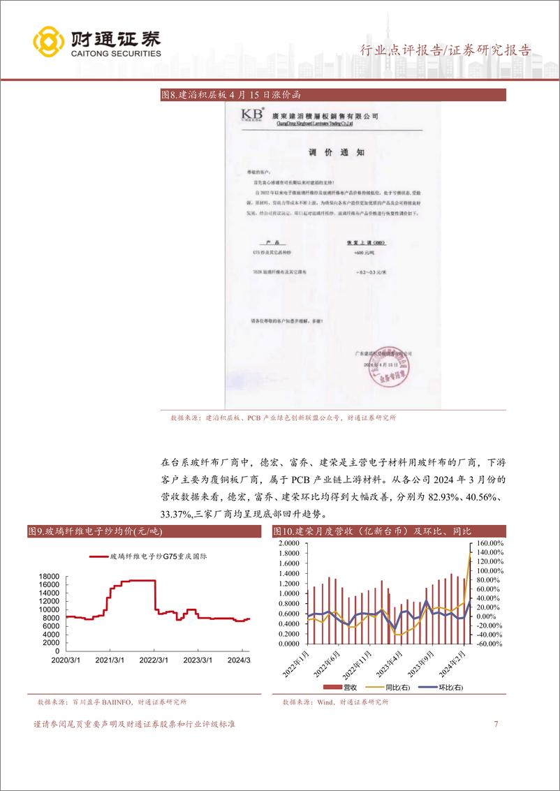 《覆铜板行业跟踪报告：行业景气复苏，覆铜板迎接新一轮涨价周期》 - 第7页预览图