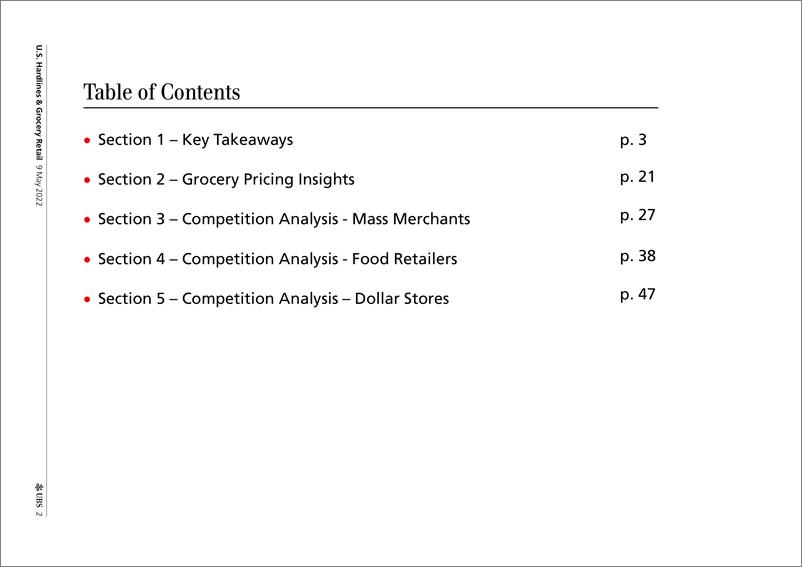 《瑞银-美股零售行业-硬线零售：食品杂货店的竞争趋势如何-2022.5.9-64页》 - 第3页预览图