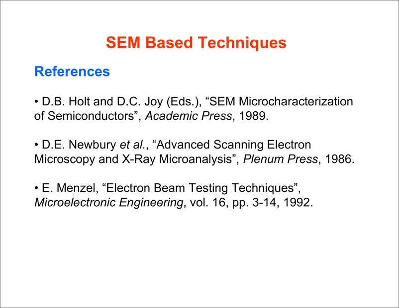 《SEM Based Techniques》 - 第3页预览图
