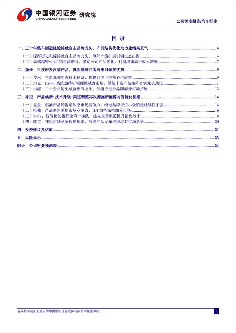 《2024长城汽车深度报告：扬长补短新能源转型再起航，全力拥抱电动化＋智能化新时代》 - 第3页预览图