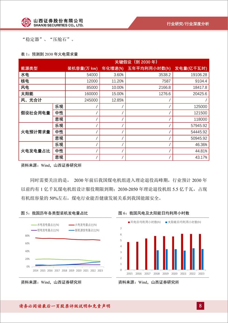 《山西证券-电力及公用事业行业深度报告_容量电价半年考及火电板块影响测算》 - 第8页预览图