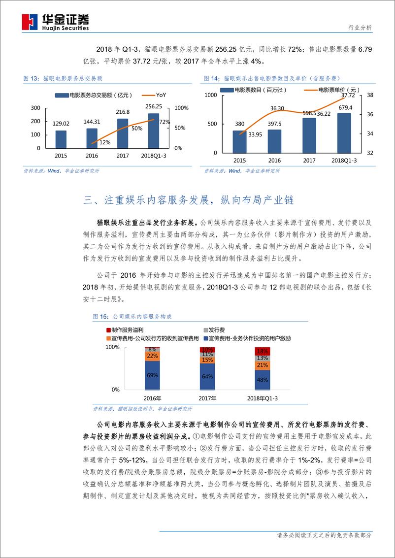 《传媒行业：猫眼娱乐，收入高增，向内容制作发行纵向延伸-20190130-华金证券-10页》 - 第7页预览图