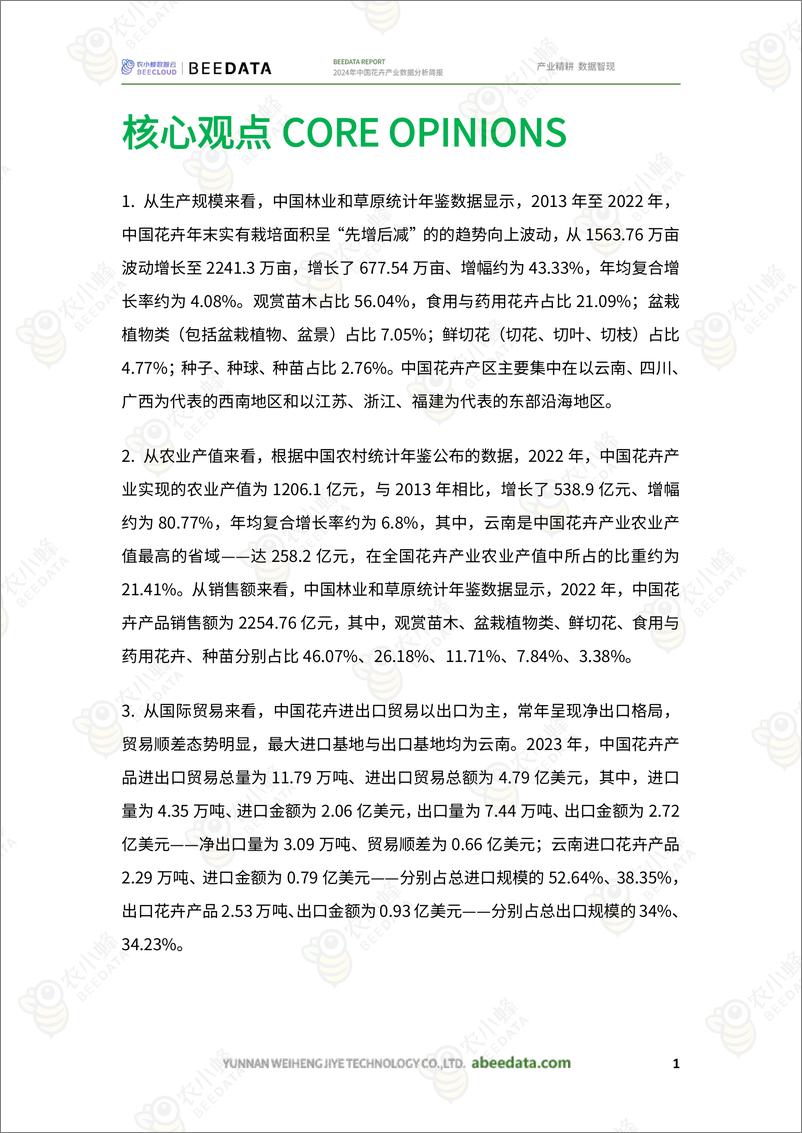 《农小蜂-2024年中国花卉产业数据分析简报》 - 第3页预览图